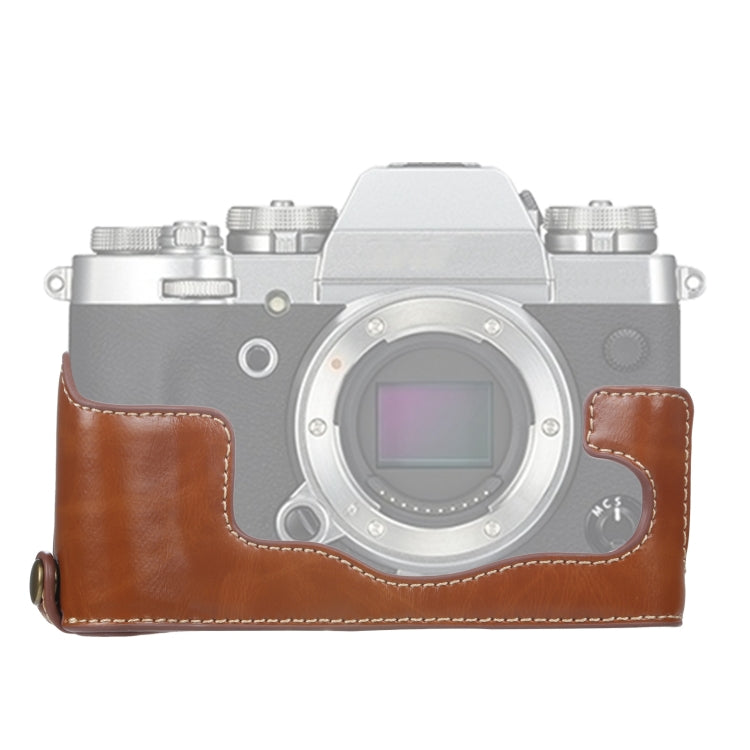 1/4 inch Thread PU Leather Camera Half Case Base for FUJIFILM X-T3/X-T2, For FUJIFILM X-T3
