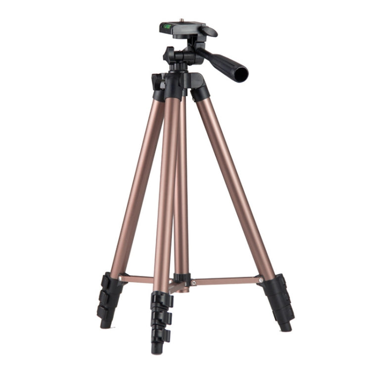 130cm 4-Section Folding Aluminum Alloy Tripod Mount with Three-Dimensional Head, L-3130 Silver, L-3130 Black, L-3130 Champagne Gold
