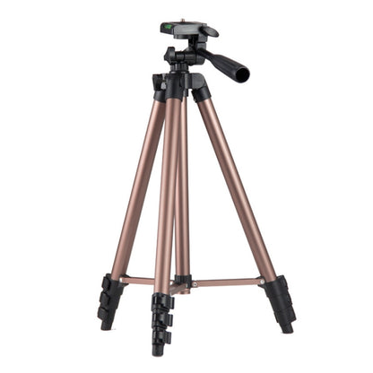 130cm 4-Section Folding Aluminum Alloy Tripod Mount with Three-Dimensional Head, L-3130 Silver, L-3130 Black, L-3130 Champagne Gold