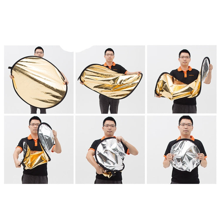 Godox FT01 110cm Round 2 in 1 Gold / Silver Folding Reflector Board, 110cm