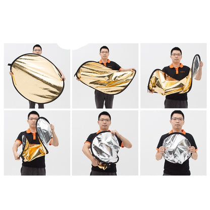 Godox FT05-1 100 x 150cm 5-in-1 Silver / Soft / Gold / White / Black Oval Folding Reflector Board, 5 in 1 100 x 150cm