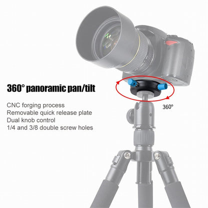 BEXIN QR-02 360 Degree Rotation Quick Release Head Camera Tripod Base Plate, QR-02 360