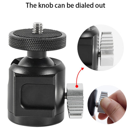 BEXIN HK25 Aluminum Alloy Cold Shoe Tripod Adapter Ball Head, HK25