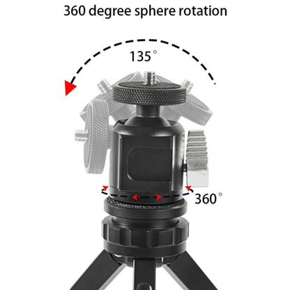 BEXIN HK25 Aluminum Alloy Cold Shoe Tripod Adapter Ball Head, HK25