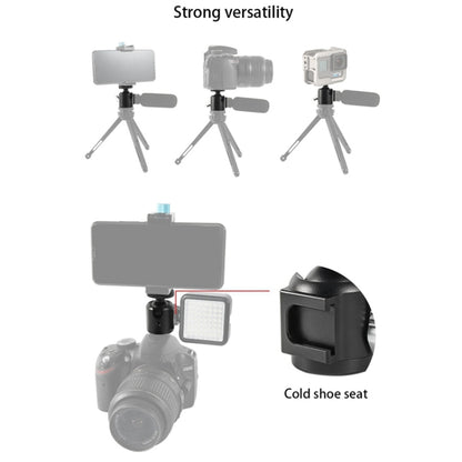 BEXIN HK25 Aluminum Alloy Cold Shoe Tripod Adapter Ball Head, HK25