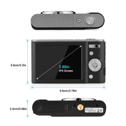 DC302 2.88 inch 44MP 16X Zoom 2.7K Full HD Digital Camera Children Card Camera, AU Plug, DC302, AU Plug