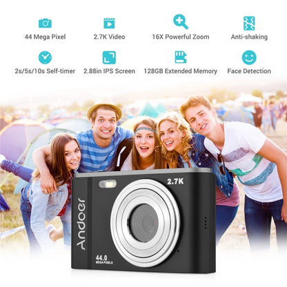 DC302 2.88 inch 44MP 16X Zoom 2.7K Full HD Digital Camera Children Card Camera, UK Plug, DC302, UK Plug