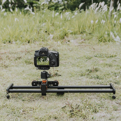 YELANGU L4X-BE YLG1817A 60cm Aluminum Alloy Splicing Slide Rail Track + 3-Wheel Video Pulley Rolling Dolly Car for SLR Cameras / Video Cameras, L4X-BE 60cm Rail Track + Dolly Car