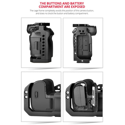 YELANGU C22 YLG0334B Video Camera Cage Stabilizer with Handle for Canon EOS R5/R6, YLG0334B