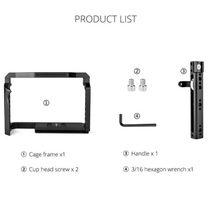 YELANGU C22 YLG0334B Video Camera Cage Stabilizer with Handle for Canon EOS R5/R6, YLG0334B