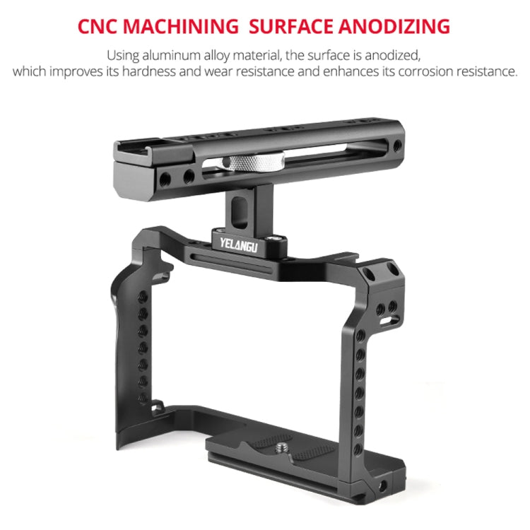 YELANGU C22 YLG0334B Video Camera Cage Stabilizer with Handle for Canon EOS R5/R6, YLG0334B
