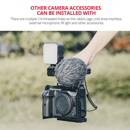 YELANGU C22 YLG0334B Video Camera Cage Stabilizer with Handle for Canon EOS R5/R6, YLG0334B
