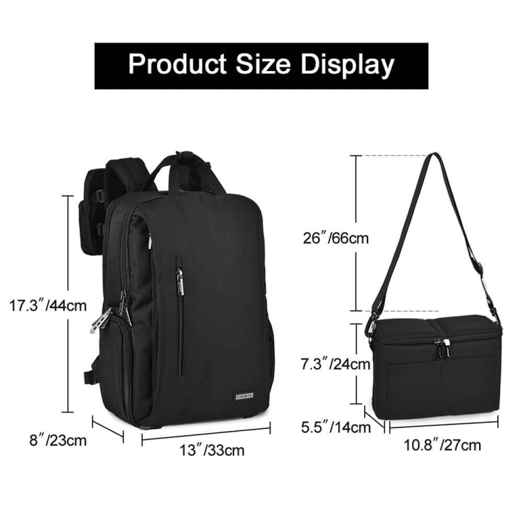 CADeN L5 III Multi-function Digital Camera Dual Shoulders Bag Backpack