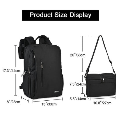 CADeN L5 III Multi-function Digital Camera Dual Shoulders Bag Backpack