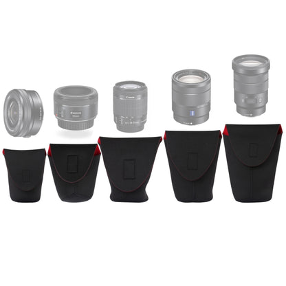 5 in 1 SLR Camera Lens Package Thickening Shockproof Neoprene Lens Storage Bag Sticky Deduction, 5 in 1