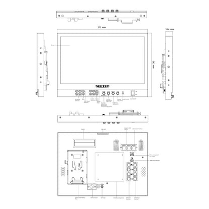 SEETEC ATEM156S 15.6 inch 3G-SDI HDMI Full HD 1920x1080P Multi-camera Broadcast Monitor, ATEM156S