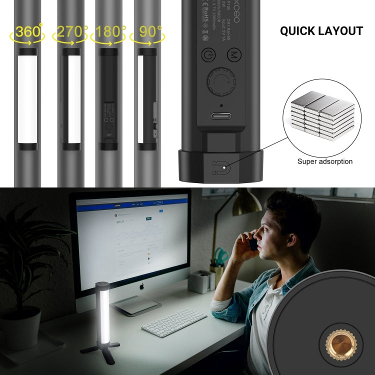 LUXCeO P100 RGB Photo Video Light Stick Handheld Fill Light with Remote Control, P100
