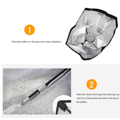 Godox 60 x 60cm Rectangle Softbox Photo Studio Bowens Mount Diffuser for Speedlite