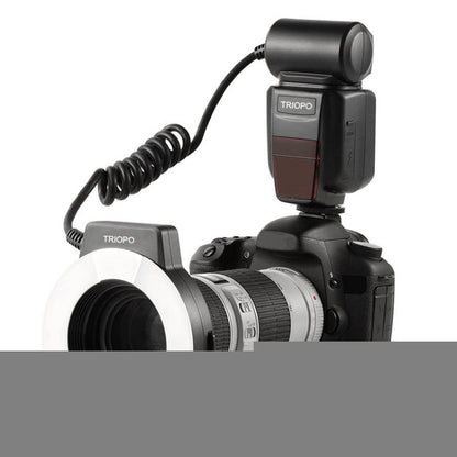 TRIOPO TR-15EX Macro Ring TTL Flash Light with 6 Different Size Adapter Rings For Canon E-TTL