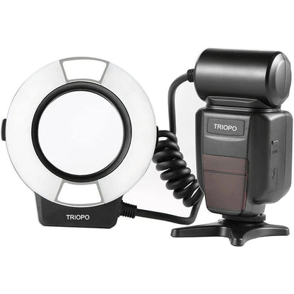 TRIOPO TR-15EX Macro Ring TTL Flash Light with 6 Different Size Adapter Rings For Canon E-TTL