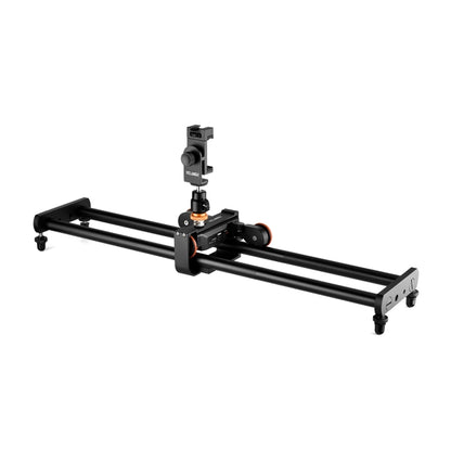 YELANGU L60E 60cm Slide Rail Track + L4 3-Wheel Video Dolly with Phone Clamp & Ballhead, L60E+L4X+PC03+Ballhead
