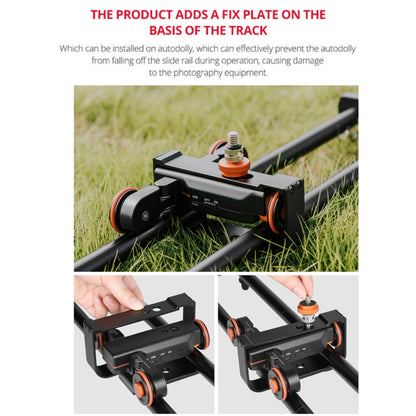 YELANGU L60E 60cm Slide Rail Track + L4 3-Wheel Video Dolly with Phone Clamp & Ballhead, L60E+L4X+PC03+Ballhead