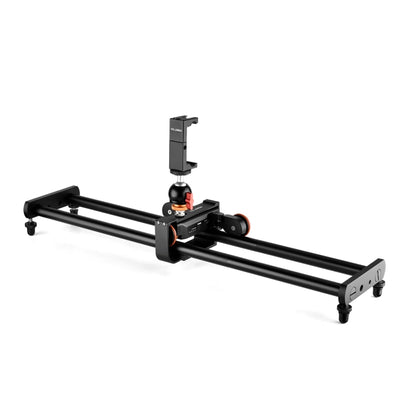 YELANGU L60E 60cm Slide Rail Track + L4 3-Wheel Video Dolly with Phone Clamp & Ballhead, L60E+L4X+PC141+T1