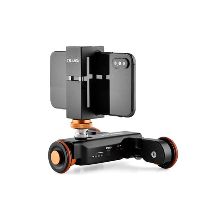 YELANGU L4X Camera Wheel Dolly + PC141 Phone Clamp with Remote, Load: 3kg, L4X Dolly+ PC141 Phone Clamp