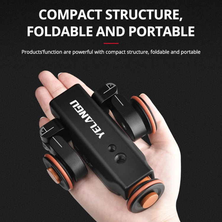 YELANGU L4X Camera Wheel Dolly + PC141 Phone Clamp with Remote, Load: 3kg, L4X Dolly+ PC141 Phone Clamp