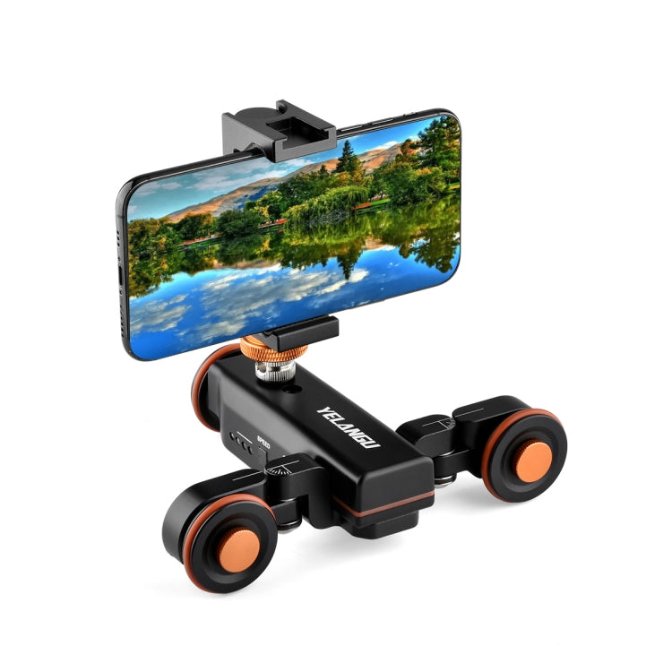 YELANGU L4X Camera Wheel Dolly + PC142 Phone Clamp with Remote, Load: 3kg, L4X Dolly+ PC142 Phone Clamp