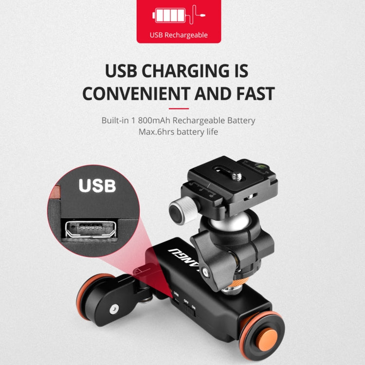 YELANGU L4X Camera Wheel Dolly + PC142 Phone Clamp with Remote, Load: 3kg, L4X Dolly+ PC142 Phone Clamp