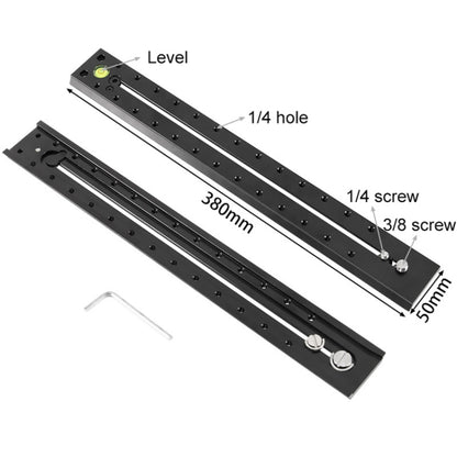 BEXIN B380-50 380mm Length Aluminum Alloy Extended Quick Release Plate for Manfrotto / Sachtler