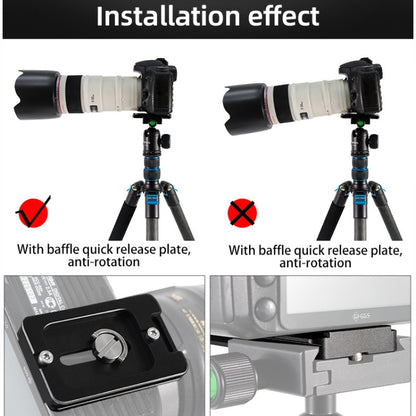 BEXIN PL-80 Anti-rotation Quick Release Plate with Rubber Cushion, PL-82