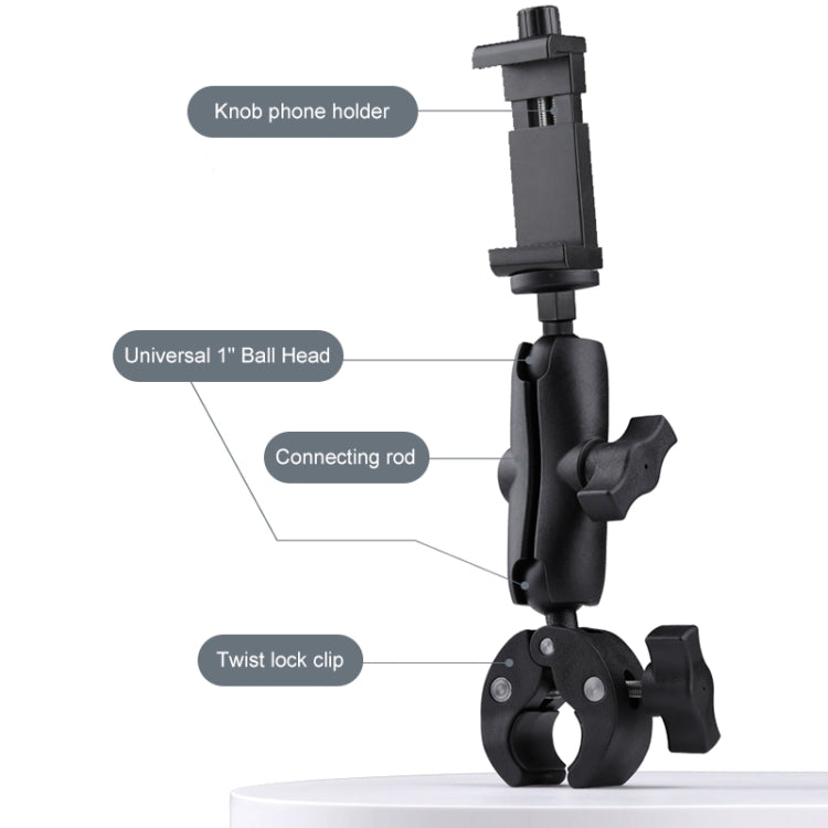 360 Rotation Adjustable Action Camera Bike Motorcycle Handlebar Holder, Standard Version