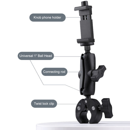 360 Rotation Adjustable Action Camera Bike Motorcycle Handlebar Holder, Standard Version