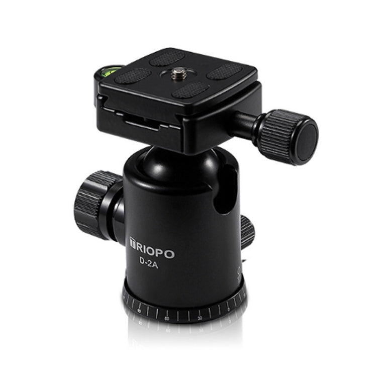 TRIOPO D-2A 360 Degree Rotation Aluminum Alloy Tripod 36mm Ball Head with Quick Release Plate, D-2A