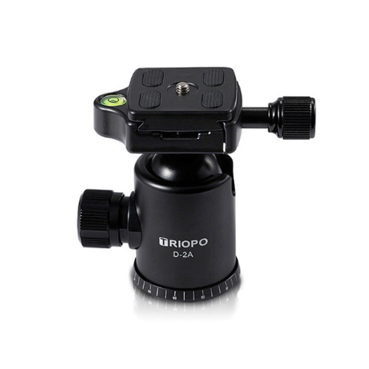 TRIOPO D-2A 360 Degree Rotation Aluminum Alloy Tripod 36mm Ball Head with Quick Release Plate, D-2A