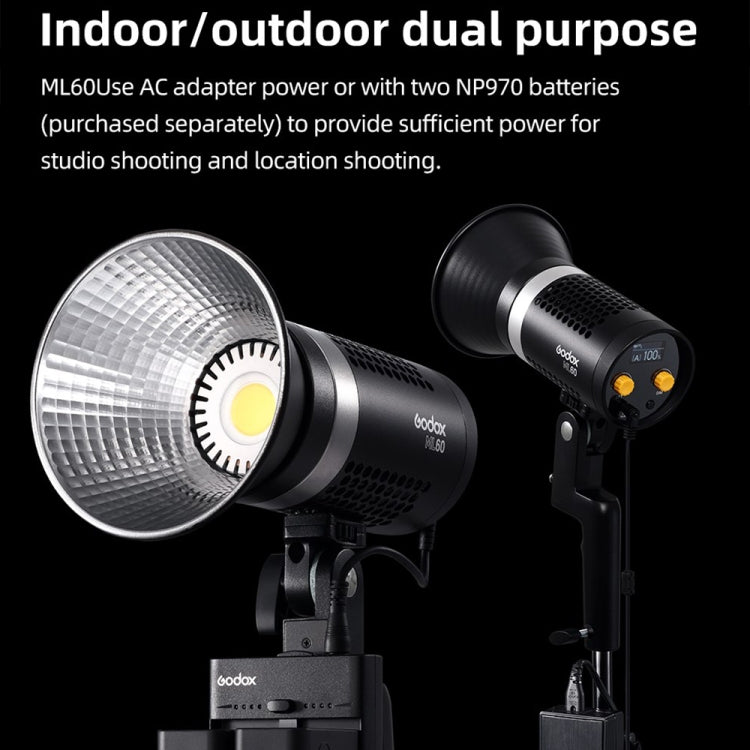 Godox ML60 60W LED Light 5600K Video Studio Flash Light, ML60