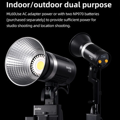 Godox ML60 60W LED Light 5600K Video Studio Flash Light, ML60