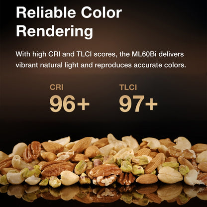 Godox ML60BI 60W LED Light 2800-6500K Brightness Adjustment Video Studio Flash Light, ML60BI