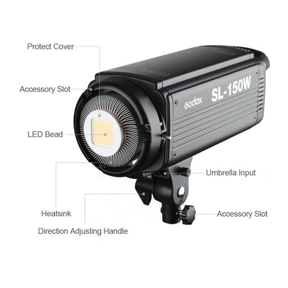 Godox SL150W 150W 5600K Daylight-balanced LED Light Studio Continuous Photo Video Light, SL150W