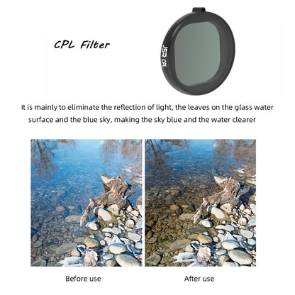 JSR Round Housing 4 in 1 UV+CPL+ND4+ND8 Lens Filter for GoPro HERO8 Black, 4 in 1 Lens