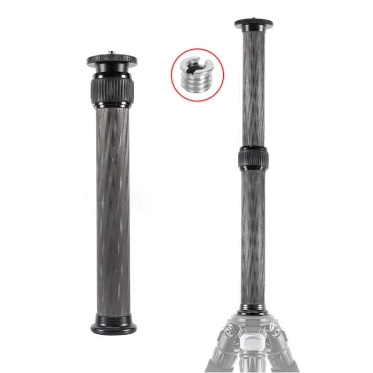 BEXIN P292C 236mm-396mm Tripod Extension Pole Carbon Fiber Center Column Tripod Extender, P292C