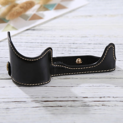 1/4 inch Thread PU Leather Camera Half Case Base for Sony Alpha 6100 / A6100, For Sony Alpha 6100 / A6100