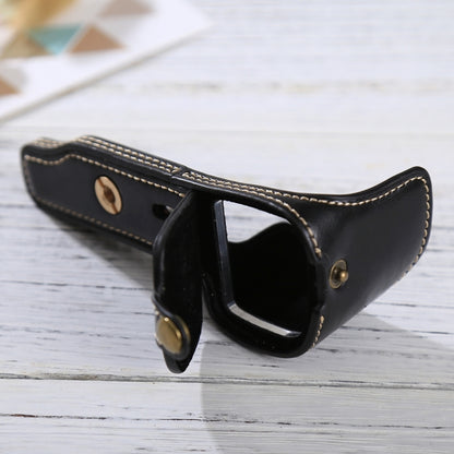 1/4 inch Thread PU Leather Camera Half Case Base for Sony Alpha 6100 / A6100, For Sony Alpha 6100 / A6100