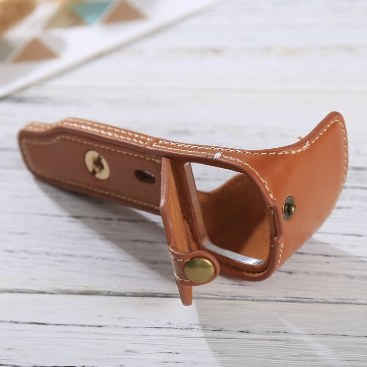 1/4 inch Thread PU Leather Camera Half Case Base for Sony Alpha 6100 / A6100, For Sony Alpha 6100 / A6100