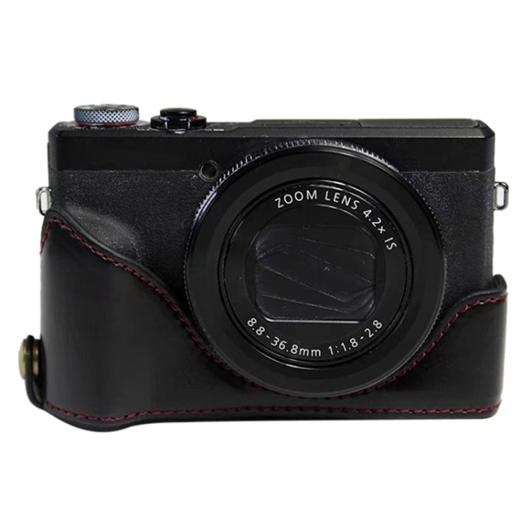 1/4 inch Thread PU Leather Camera Half Case Base for Canon G7 X Mark III / G7 X3, For Canon G7 X Mark III / G7 X3, For Canon G7 X Mark III