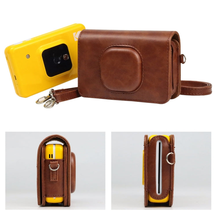 For Kodak Mini Shot2 C210 instax Full Body Camera PU Leather Case Bag with Strap, For Kodak Mini Shot2 C210