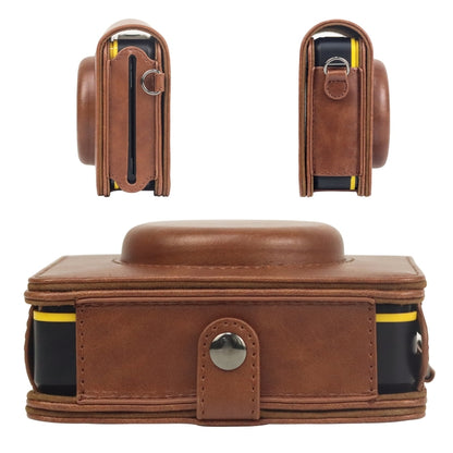 For Kodak Mini Shot 3 Square Retro / C300R instax Full Body Camera PU Leather Case Bag with Strap, For Kodak Mini Shot 3 Square Retro / C300R
