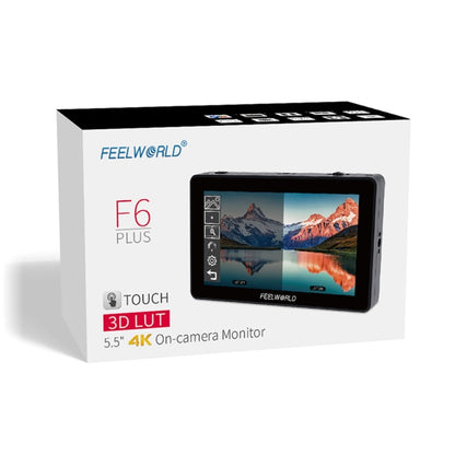 FEELWORLD F6 Plus V2 6 inch 3D LUT Touch Screen DSLR Camera Field Monitor, IPS FHD1920x1080 4K HDMI Input & Output, with Tilt Arm, F6 Plus V2